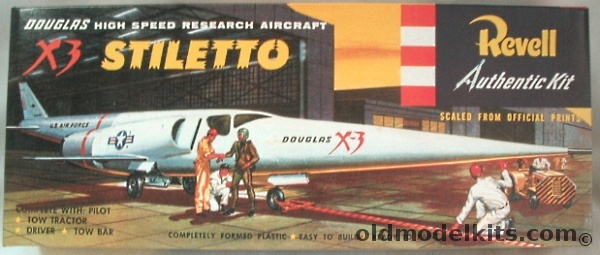 Revell 1/65 Douglas X-3 Stiletto High Speed Research Aircraft, H259-89 plastic model kit